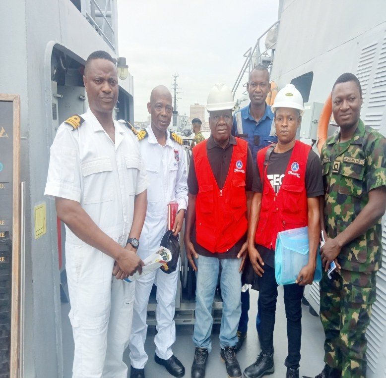 Afrodezt technical team during maritime inspection