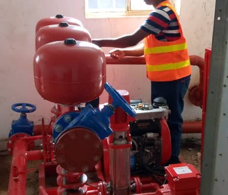 Afrodezt - Installation of Fire Pump and Detection System at the Office of The Secretary to the Government of the Federation, Abuja.​